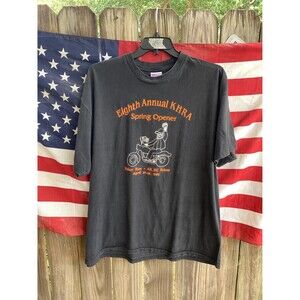 Vintage 90s Eighth Annual KHRA Spring Opener Poker Run Tshirt Size XXL